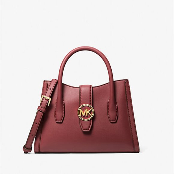 New Michael Kors Gabby Sm Satchel (Dark Cherry) - Picture 1 of 3